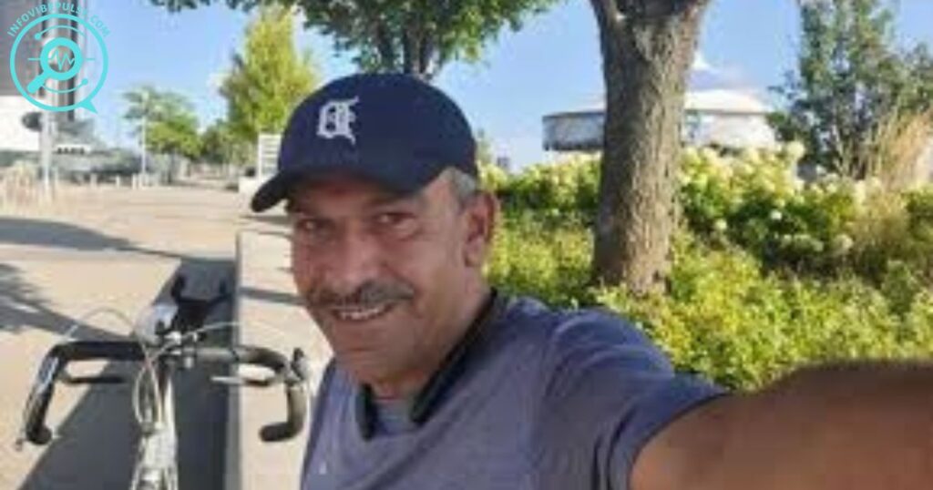 Fayez Tlaib smiling during a bike ride, representing his early life and background