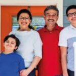 Fayez Tlaib with family on porch. Rare photo of Rashida Tlaib’s ex-husband with children