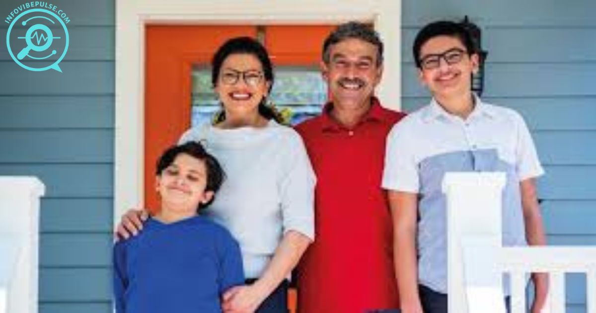 Fayez Tlaib with family on porch. Rare photo of Rashida Tlaib’s ex-husband with children