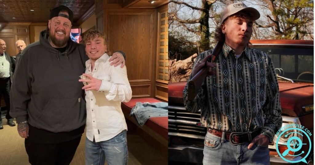 Lil Man J posing with a celebrity and striking a country-style pose with a shotgun, showcasing his style and personality.